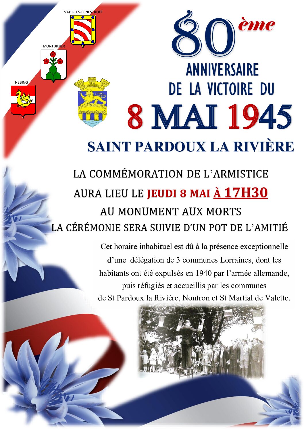AFFICHE 2 CEREMONIE 80E ANNIVERSAIRE 8 MAI