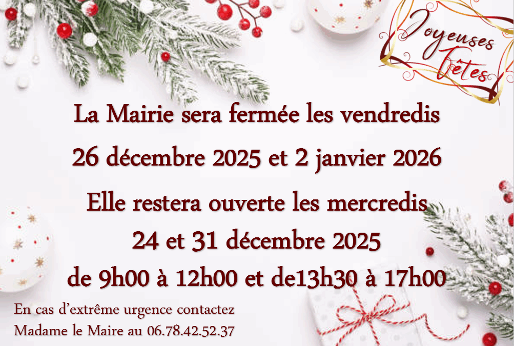 Fermeture Mairie